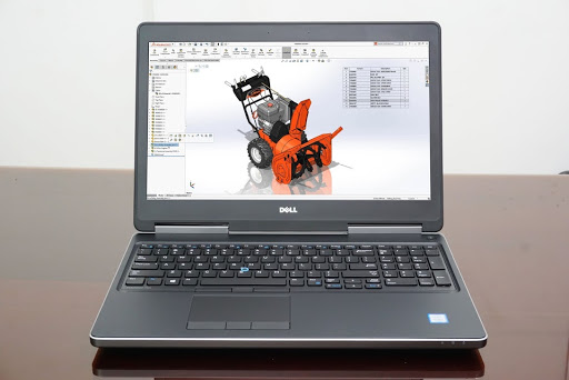 A computer with a computer software on the screen Description automatically generated