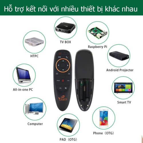 Khiển VINABOX KM680 Pro (Điều khiển bằng giọng nói + Air Mouse)