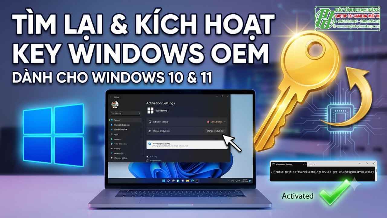 Cách Tìm Lại Và Kích Hoạt Key Windows OEM Khi Cài Lại Windows 10 & 11